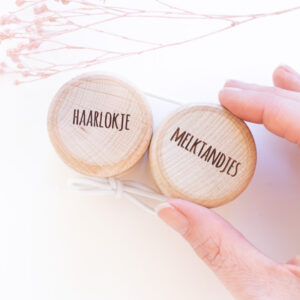 Melktandjes | eerste haarlokje bewaardoosje (set)