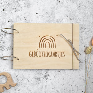 Alternative view of Houten bewaarbundel | geboortekaarten | A5