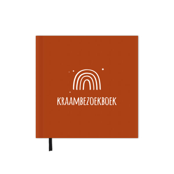 Kraambezoekboek | roestbruin witte regenboog
