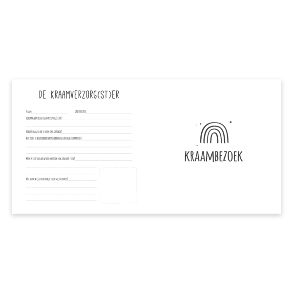 Kraambezoekboek | roestbruin witte regenboog - Afbeelding 3