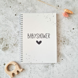 Alternative view of Babyshower invulboek | zwart wit