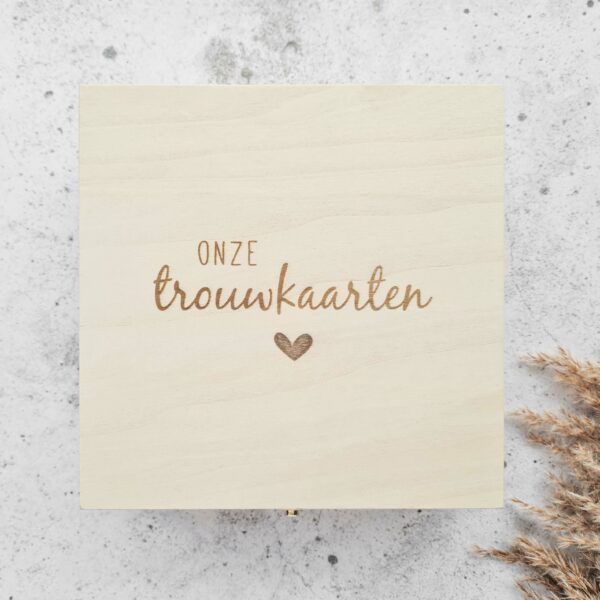 Onze trouwkaarten - bewaarkist
