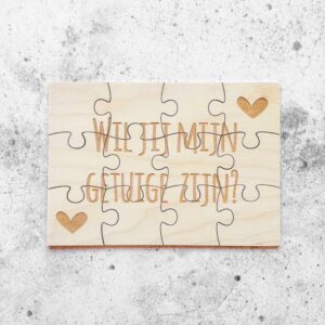 Wil je mijn getuige zijn? - Houten puzzel