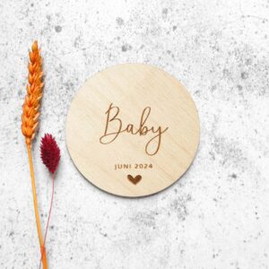 Baby juni 2026 - houten cirkel