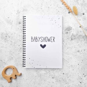 Babyshower invulboek | zwart wit