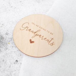Alternative view of You're going to be grandparents! - houten cirkel