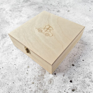 Alternative view of Houten kistje - kerst - kerstauto