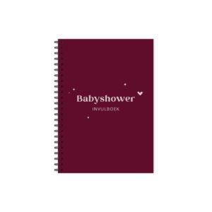 Babyshower invulboek | Bordeaux