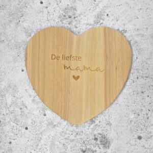 Hartvormig plankje de liefste mama